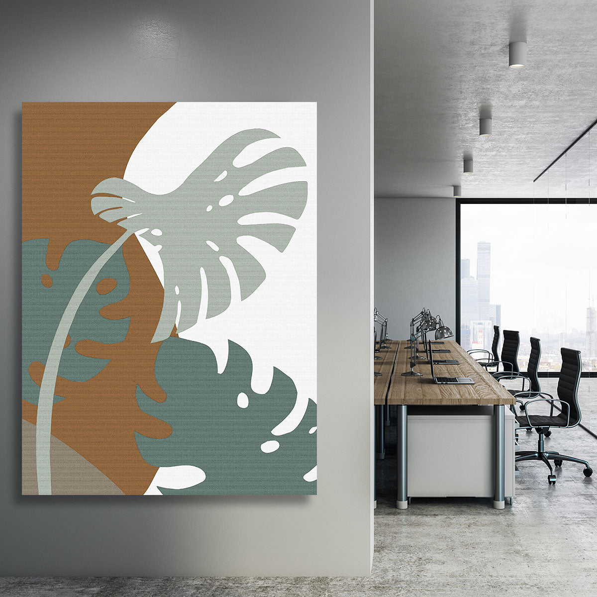 Monstera Cut Out Canvas Print or Poster - 1x - 3