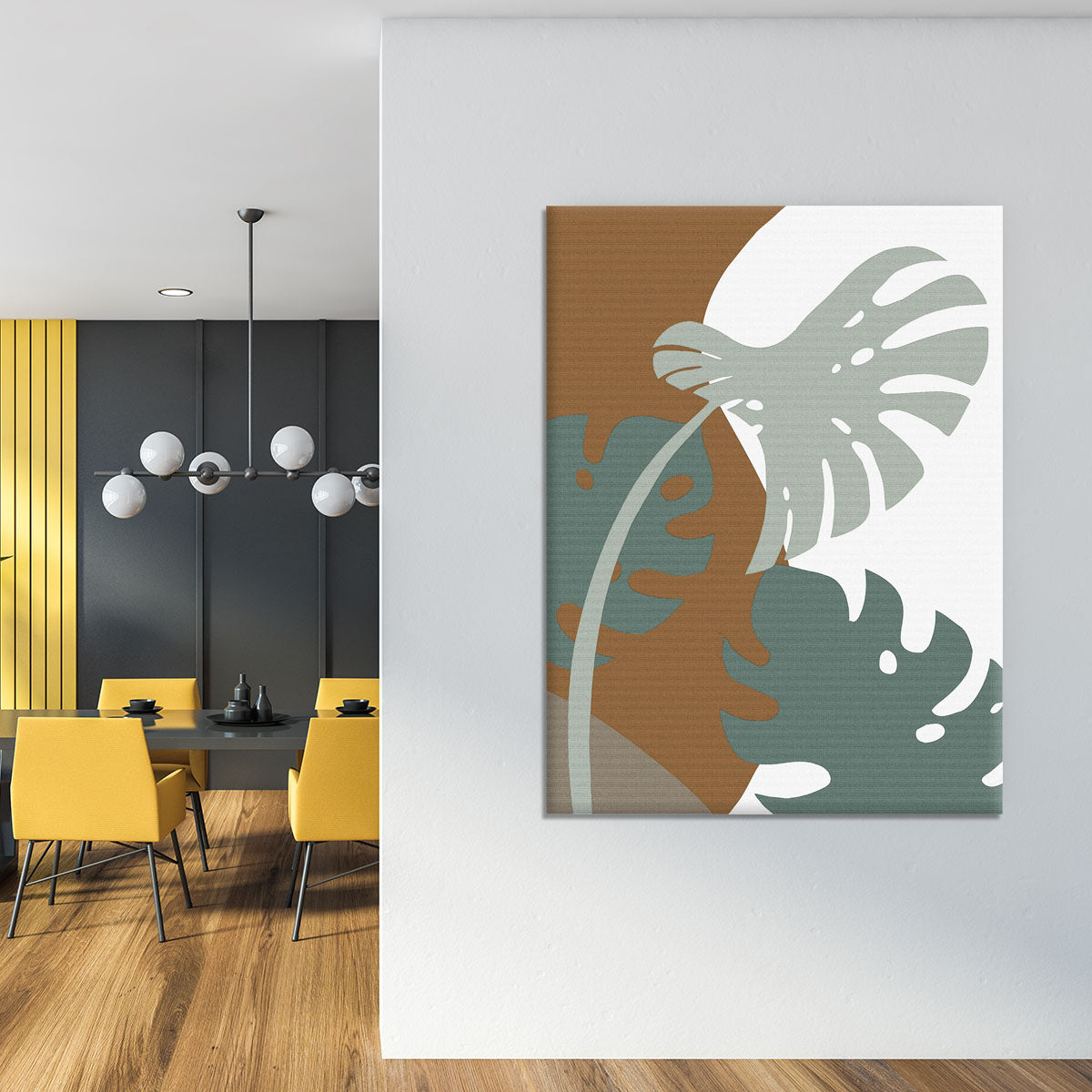 Monstera Cut Out Canvas Print or Poster - 1x - 4