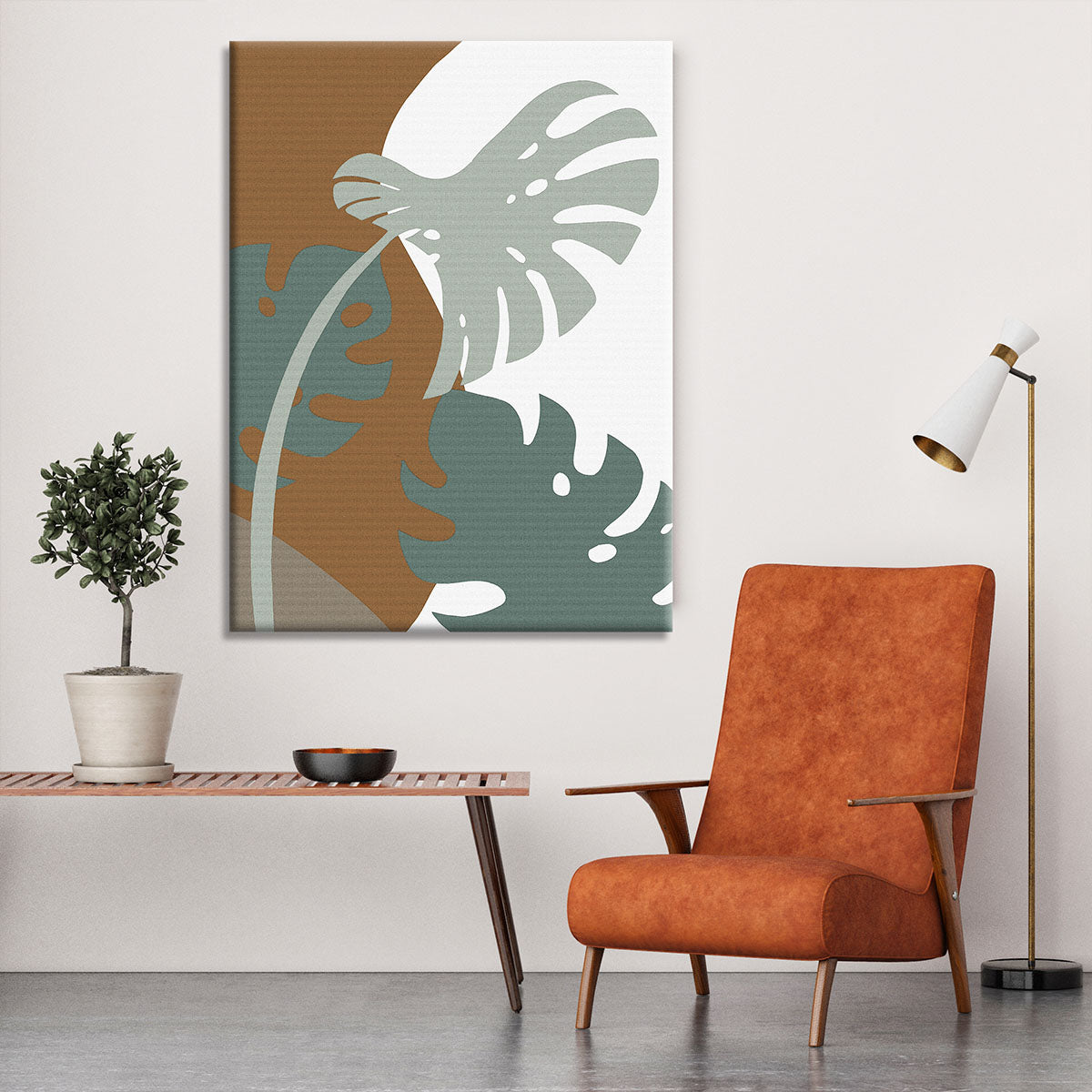 Monstera Cut Out Canvas Print or Poster - 1x - 6
