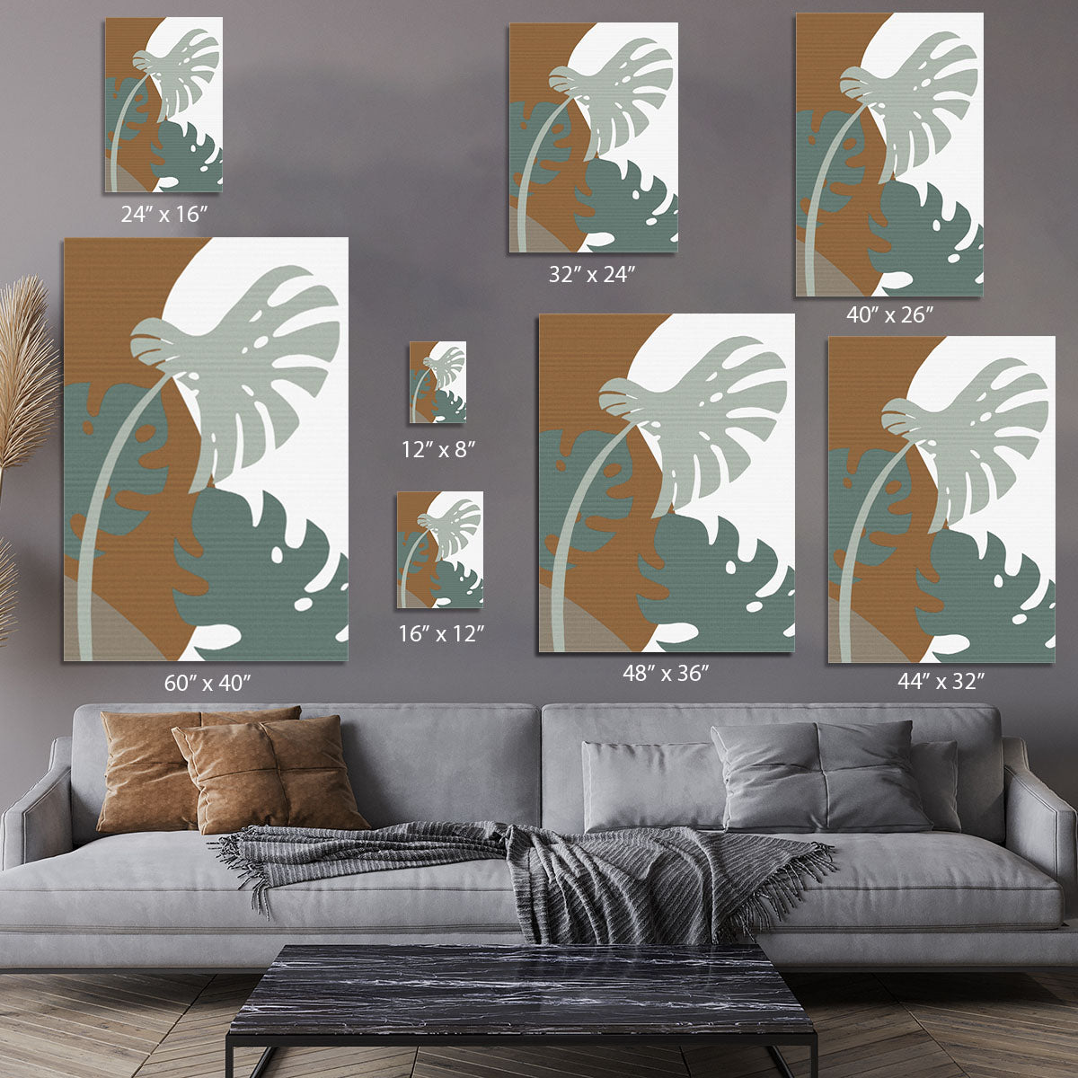 Monstera Cut Out Canvas Print or Poster - 1x - 7
