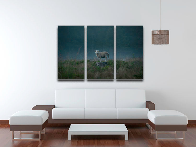 Moody sheep 3 Split Panel Canvas Print - 1x - 3