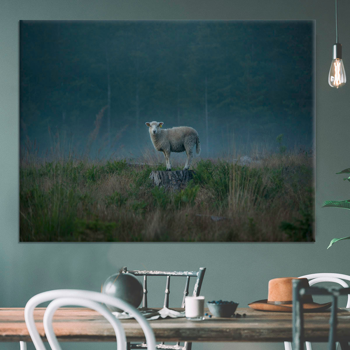 Moody sheep Canvas Print or Poster - 1x - 3