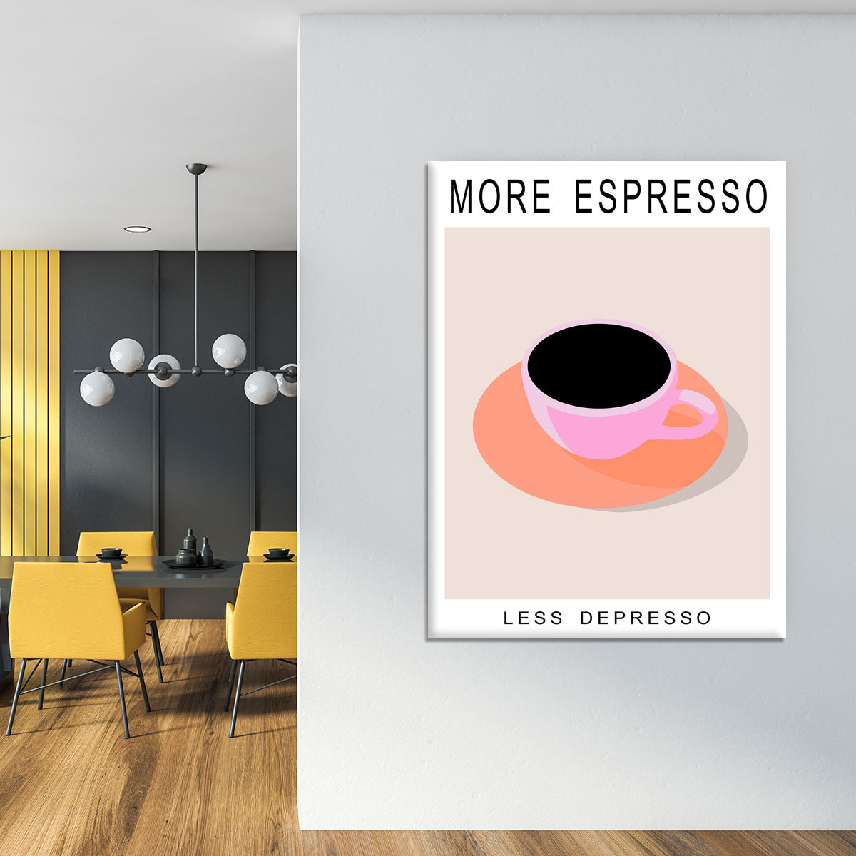 More Espresso Less Depresso Canvas Print or Poster - Canvas Art Rocks - 4