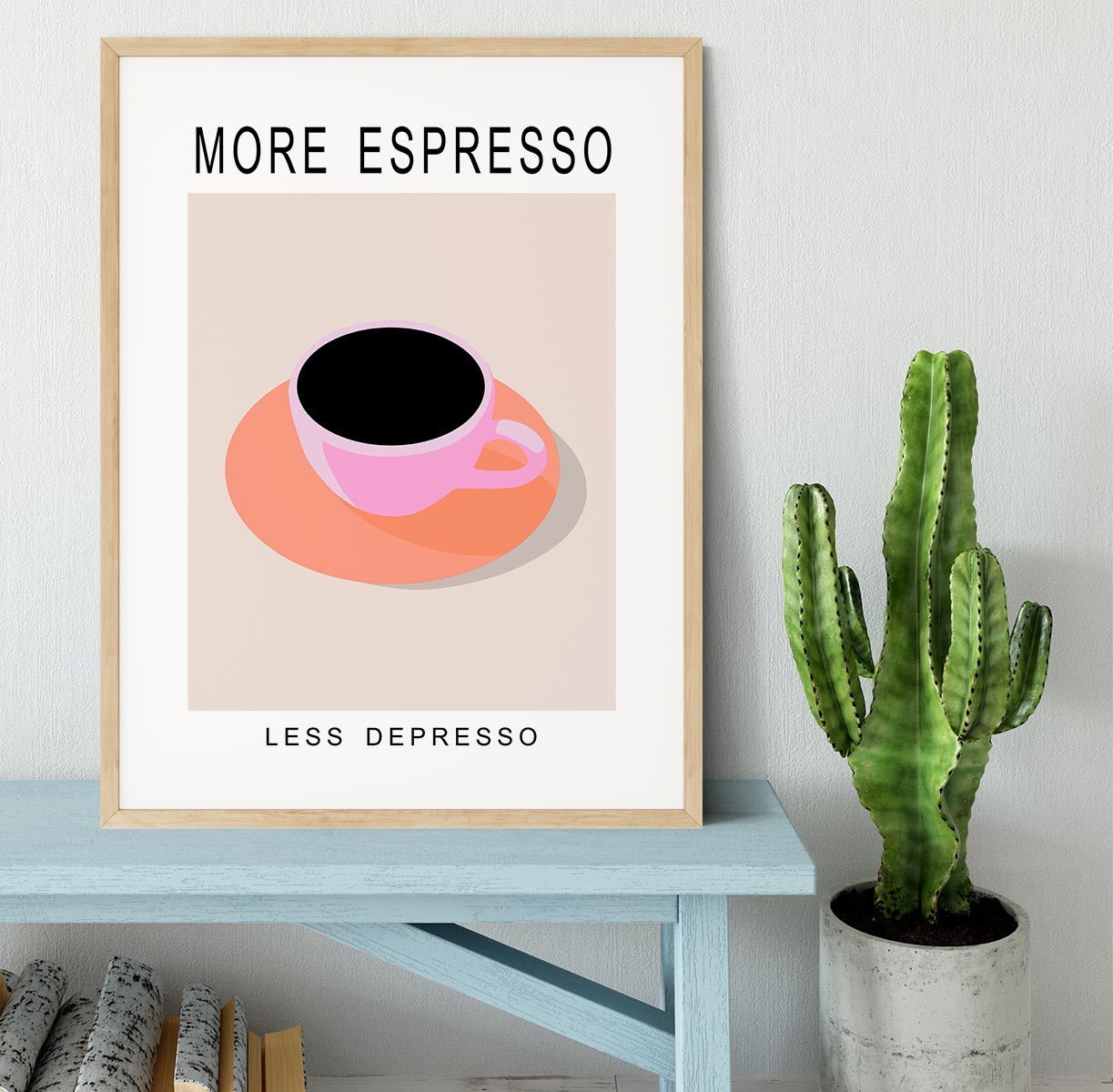 More Espresso Less Depresso Framed Print - Canvas Art Rocks - 3