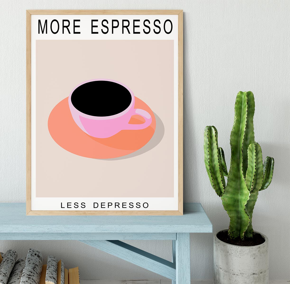 More Espresso Less Depresso Framed Print - Canvas Art Rocks - 4