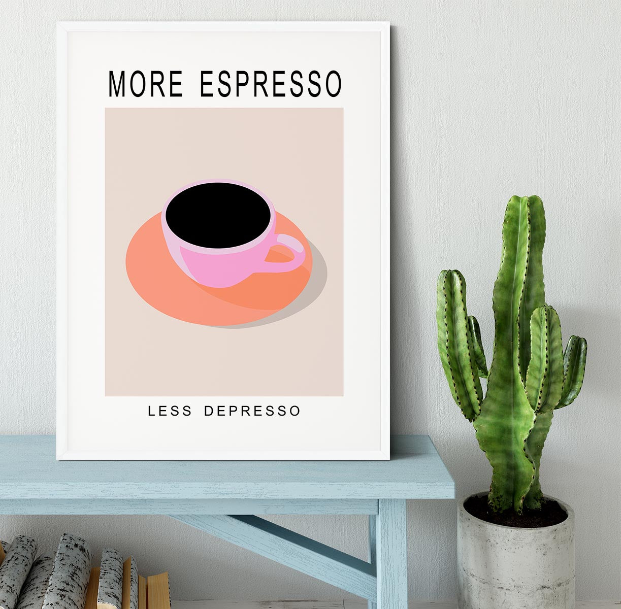 More Espresso Less Depresso Framed Print - Canvas Art Rocks - 5