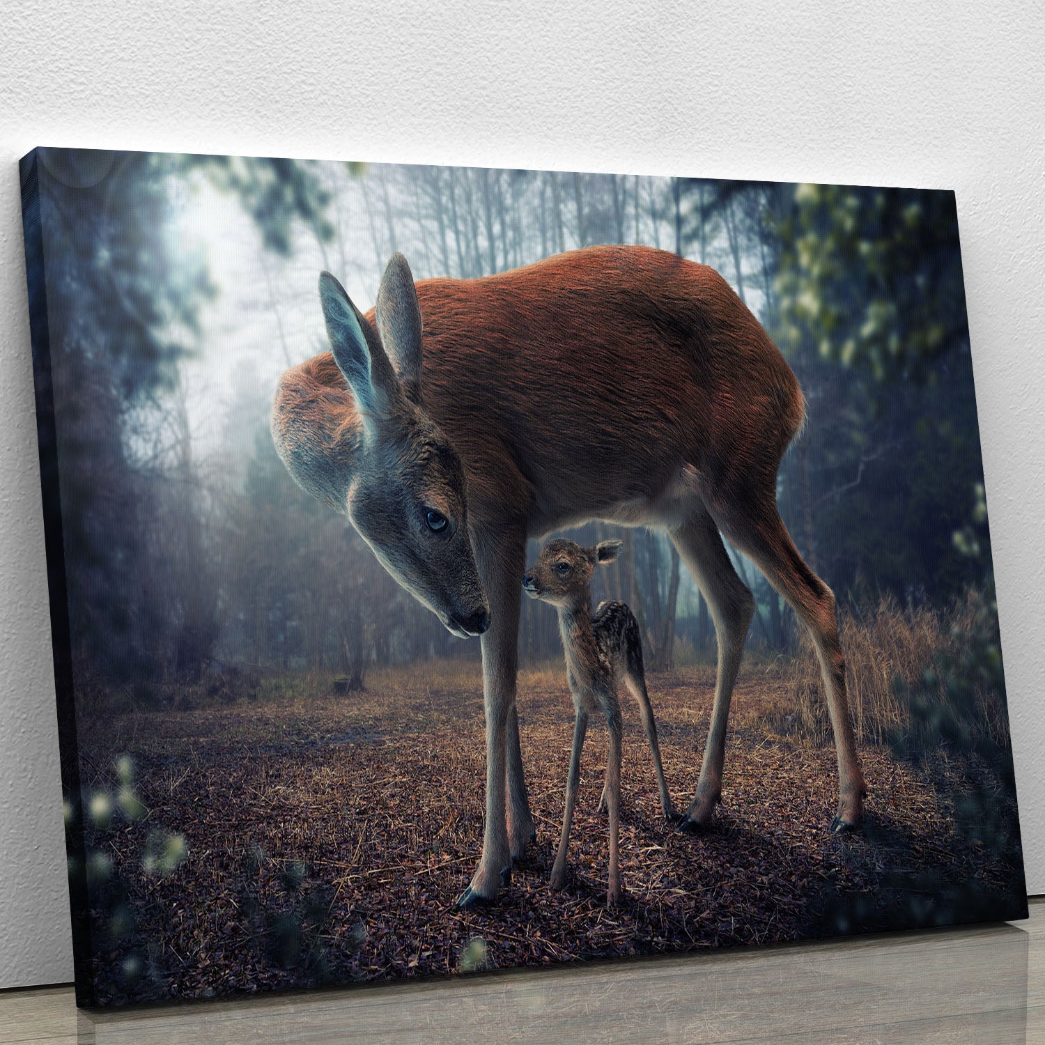 Mother and Fawn Canvas Print or Poster - 1x - 1