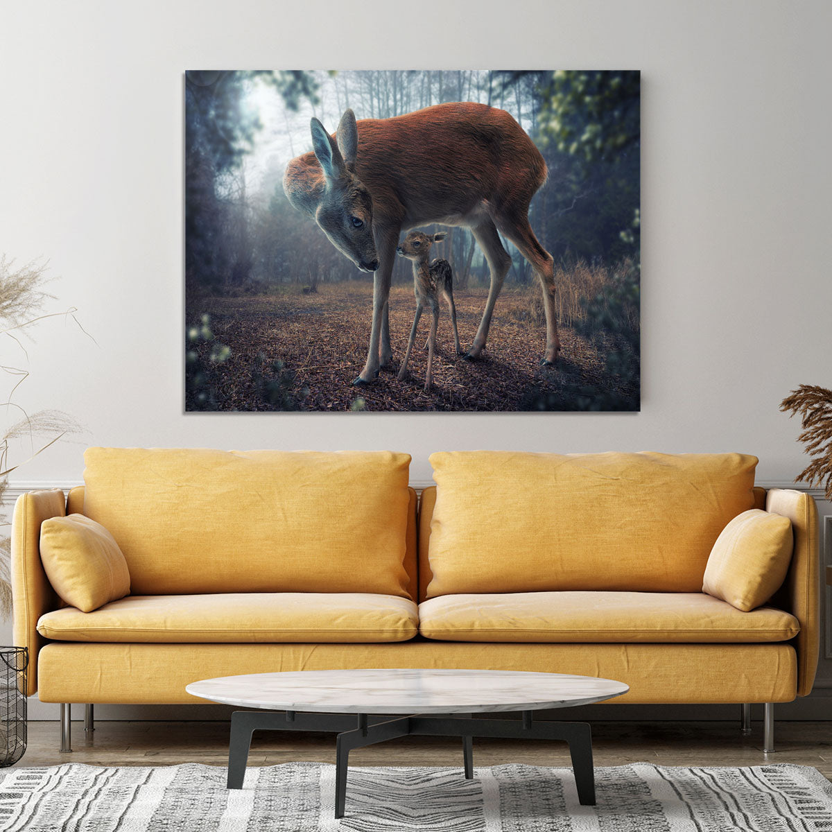 Mother and Fawn Canvas Print or Poster - 1x - 4