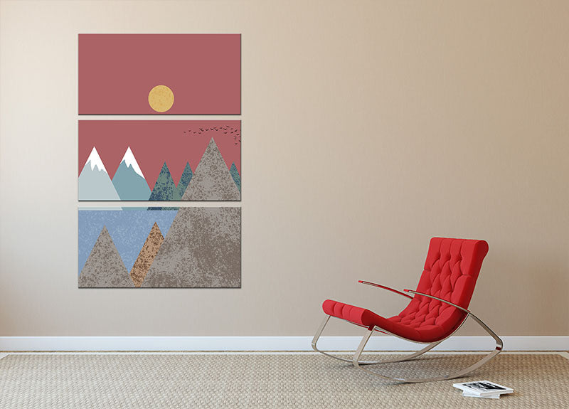 Mountain landscape 3 Split Panel Canvas Print - 1x - 2
