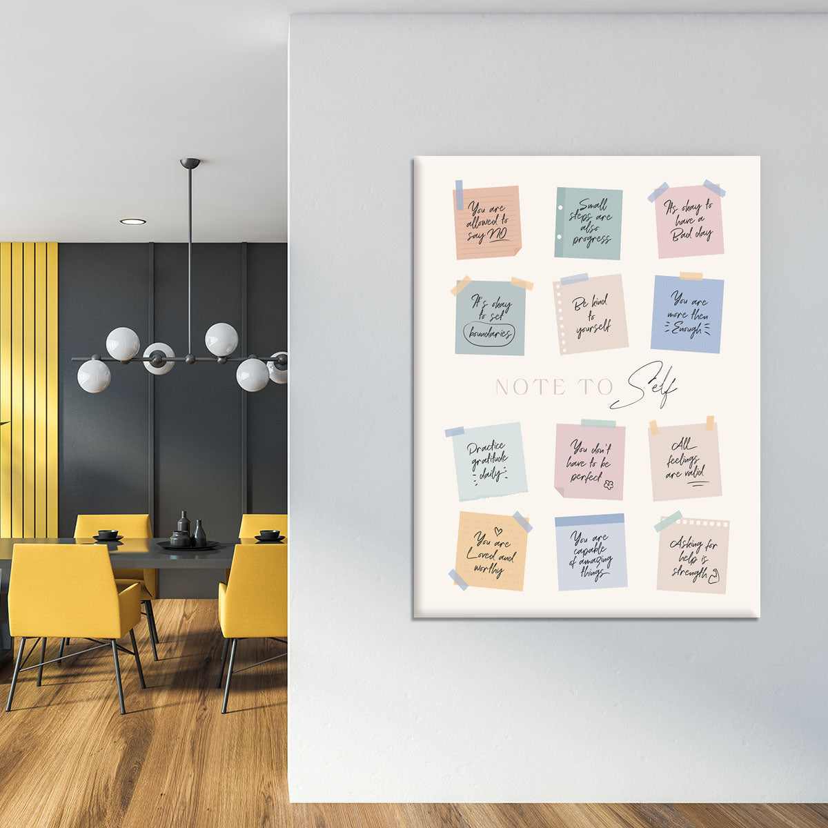 Note To Self Canvas Print or Poster - Canvas Art Rocks - 4