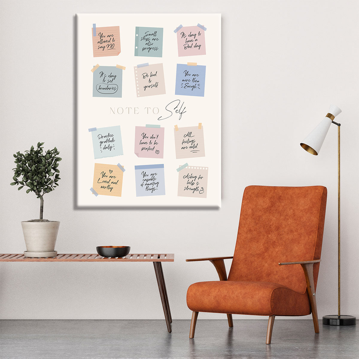 Note To Self Canvas Print or Poster - Canvas Art Rocks - 6
