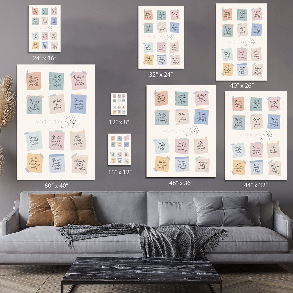 Note To Self Canvas Print or Poster - Canvas Art Rocks - 7