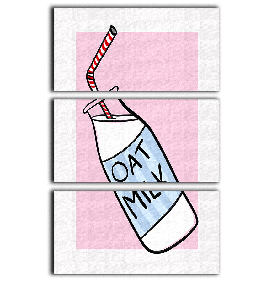 Oat Milk 3 Split Panel Canvas Print - Canvas Art Rocks - 1