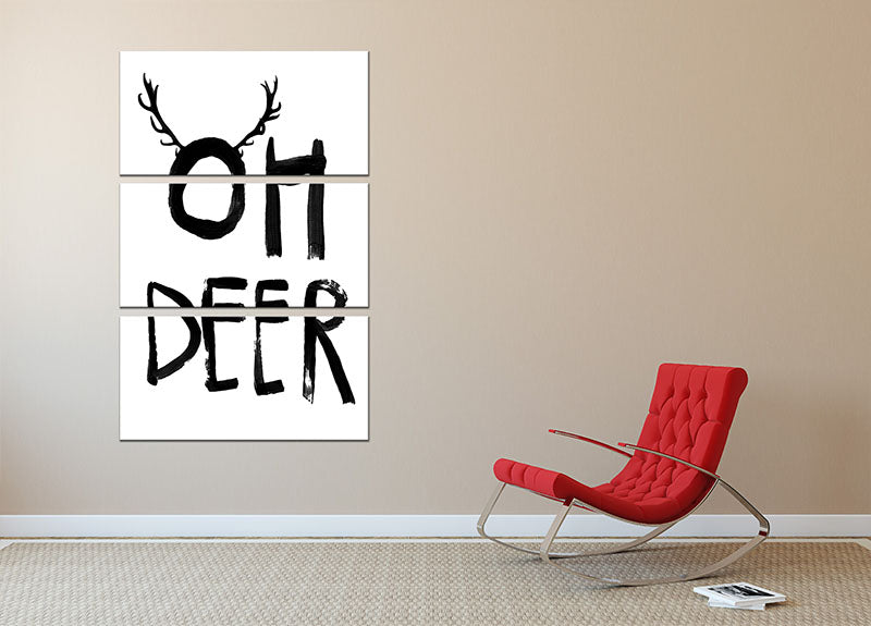 Oh Deer 3 Split Panel Canvas Print - 1x - 2