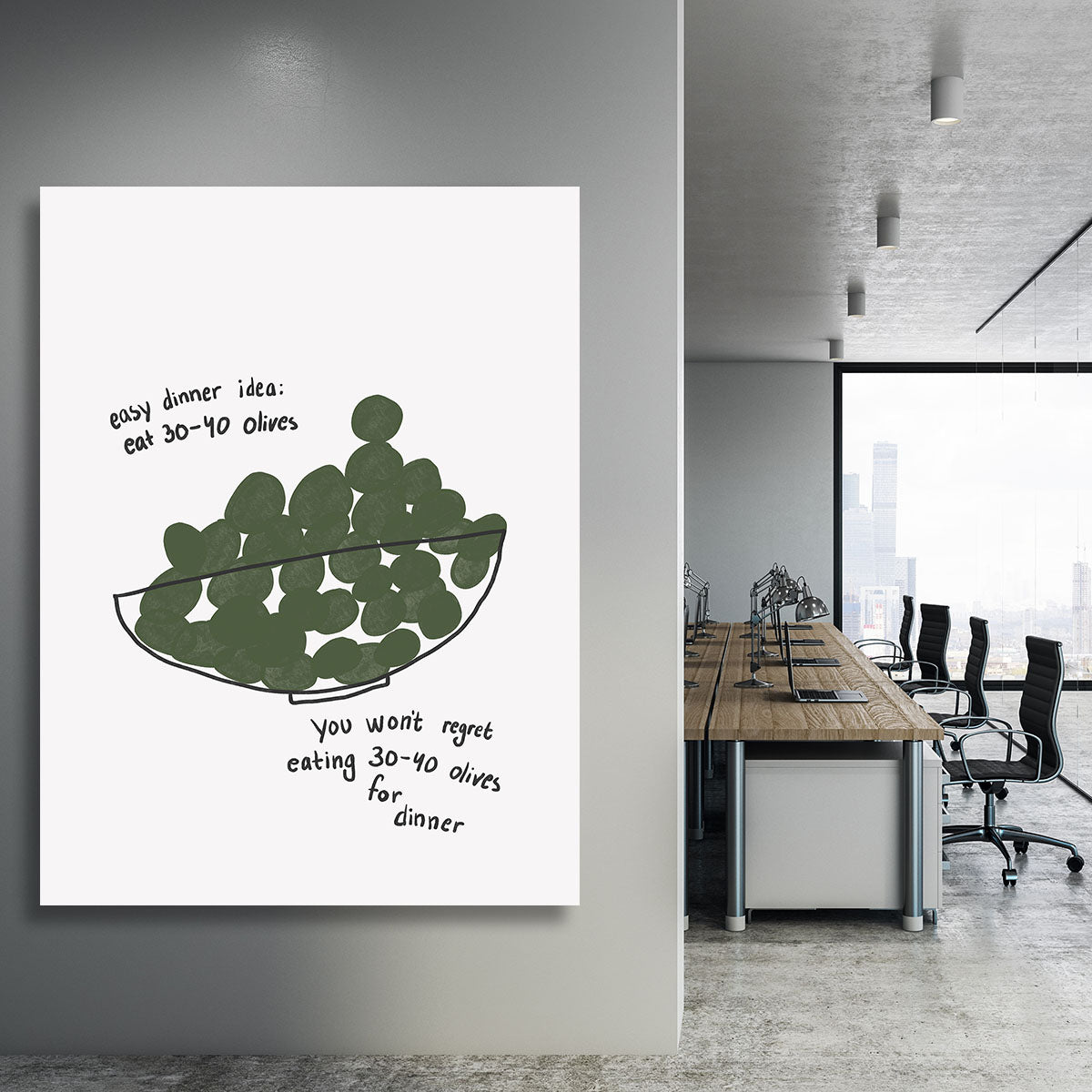Olives for Dinner Canvas Print or Poster - Canvas Art Rocks - 3