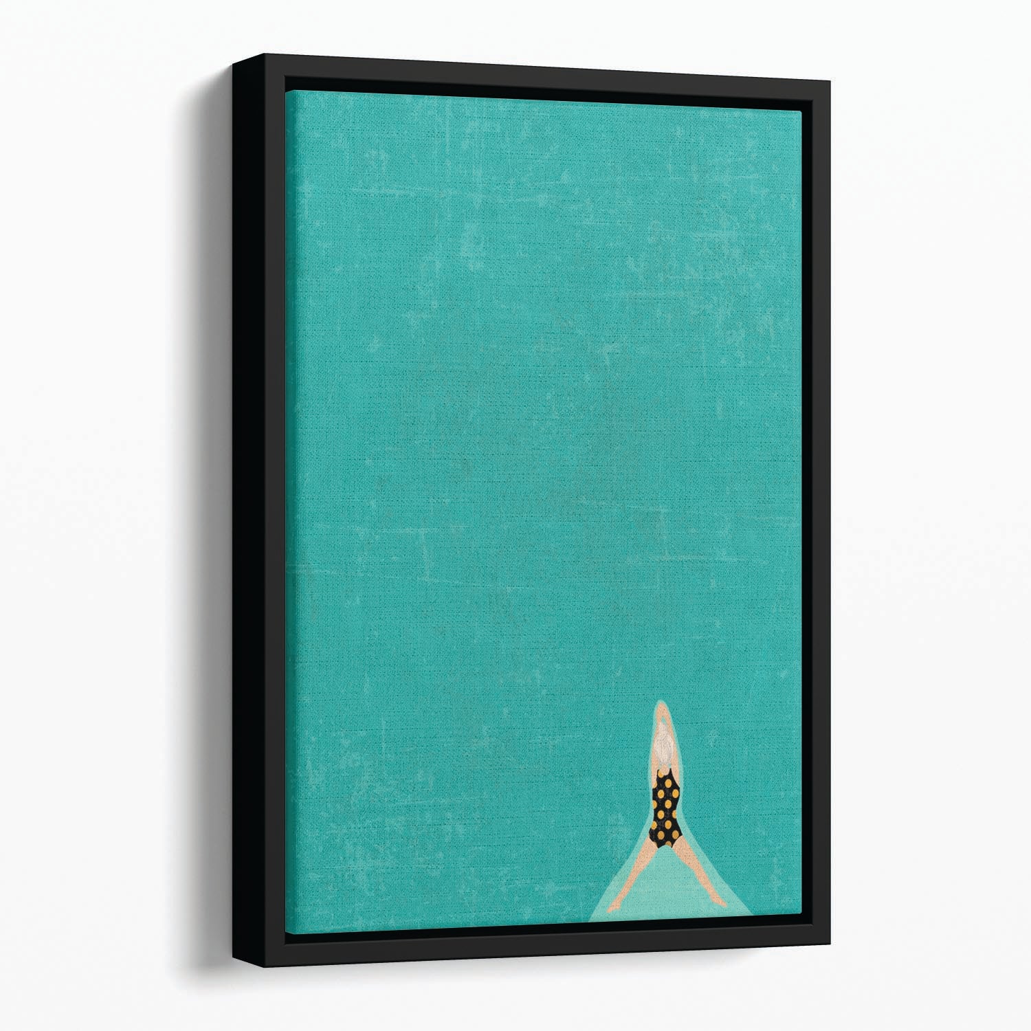 Open Water grey 2 Floating Framed Canvas - 1x - 1