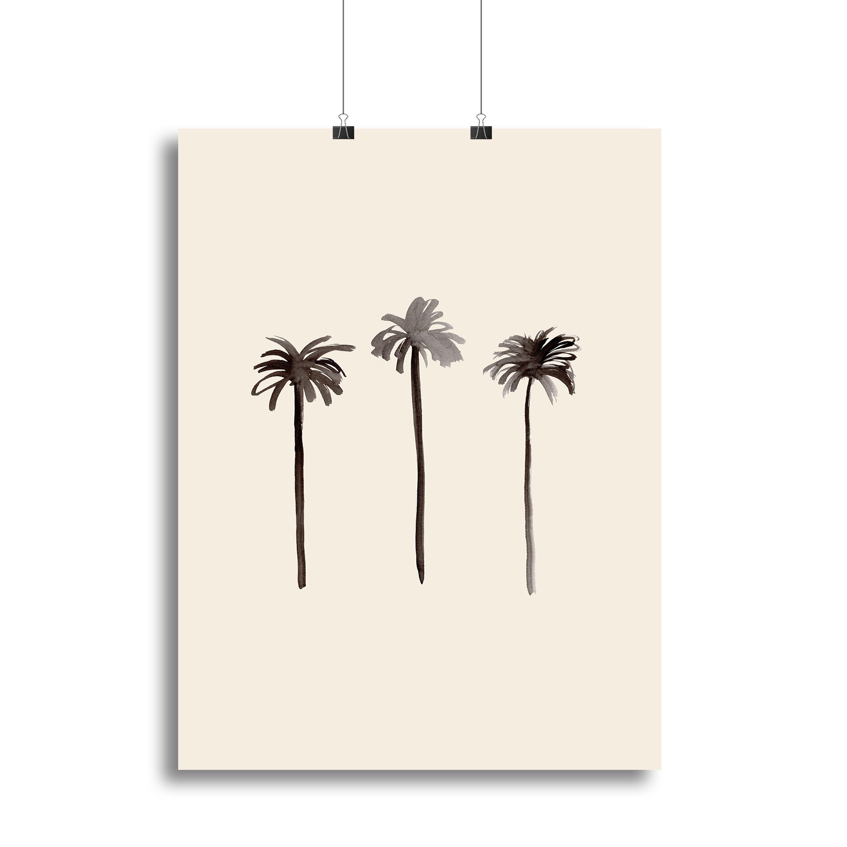 Palm Trees Ink Canvas Print or Poster - 1x - 2