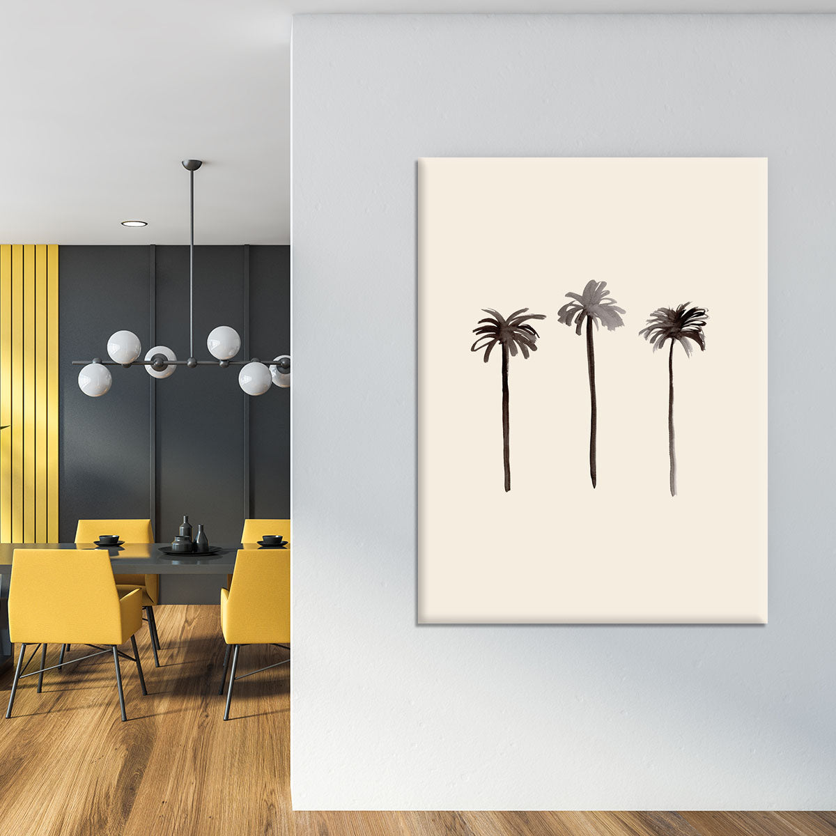 Palm Trees Ink Canvas Print or Poster - 1x - 4