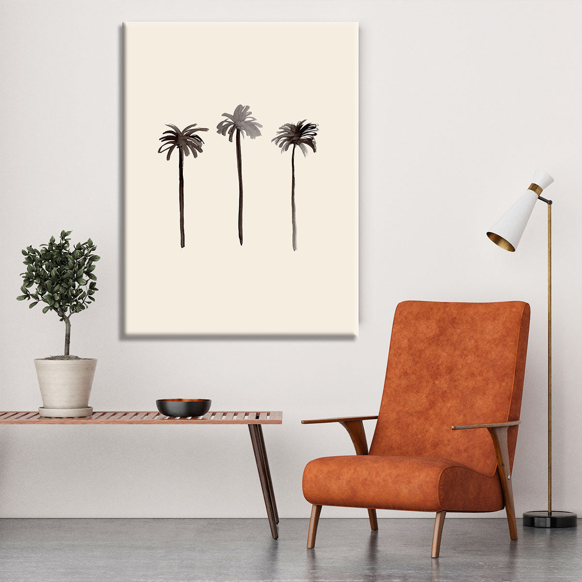 Palm Trees Ink Canvas Print or Poster - 1x - 6
