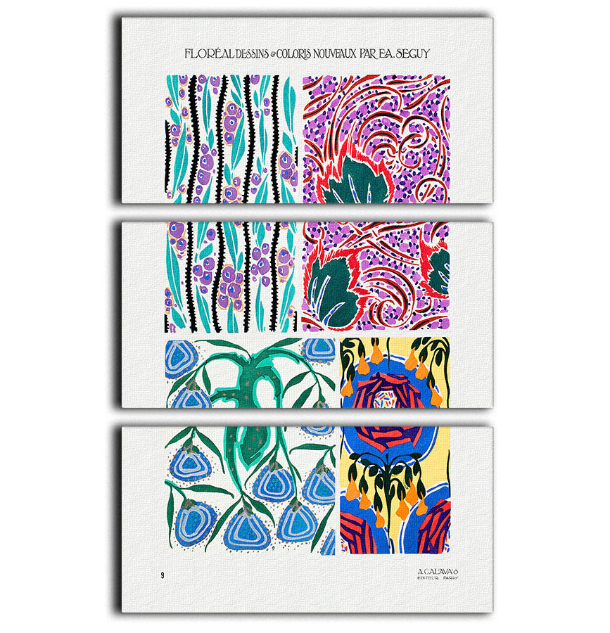 Pattern 09 3 Split Panel Canvas Print - Canvas Art Rocks - 1