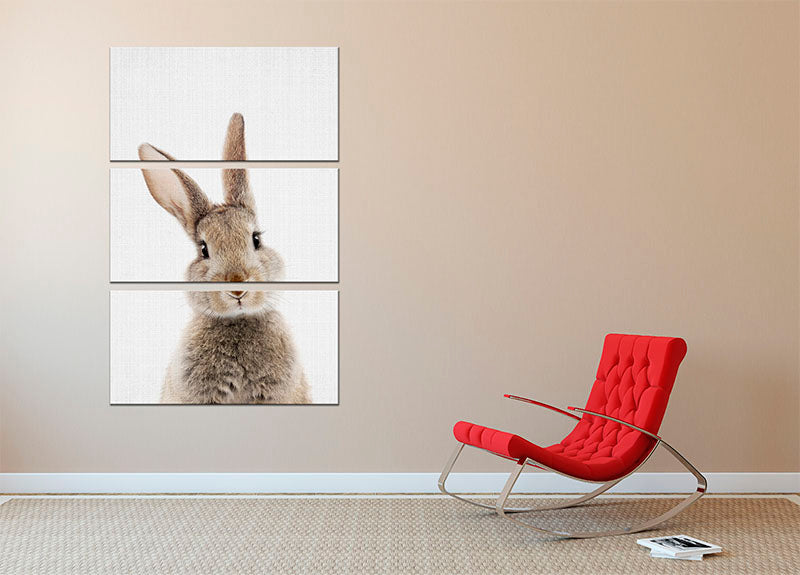 Peekaboo Bunny 3 Split Panel Canvas Print - 1x - 2