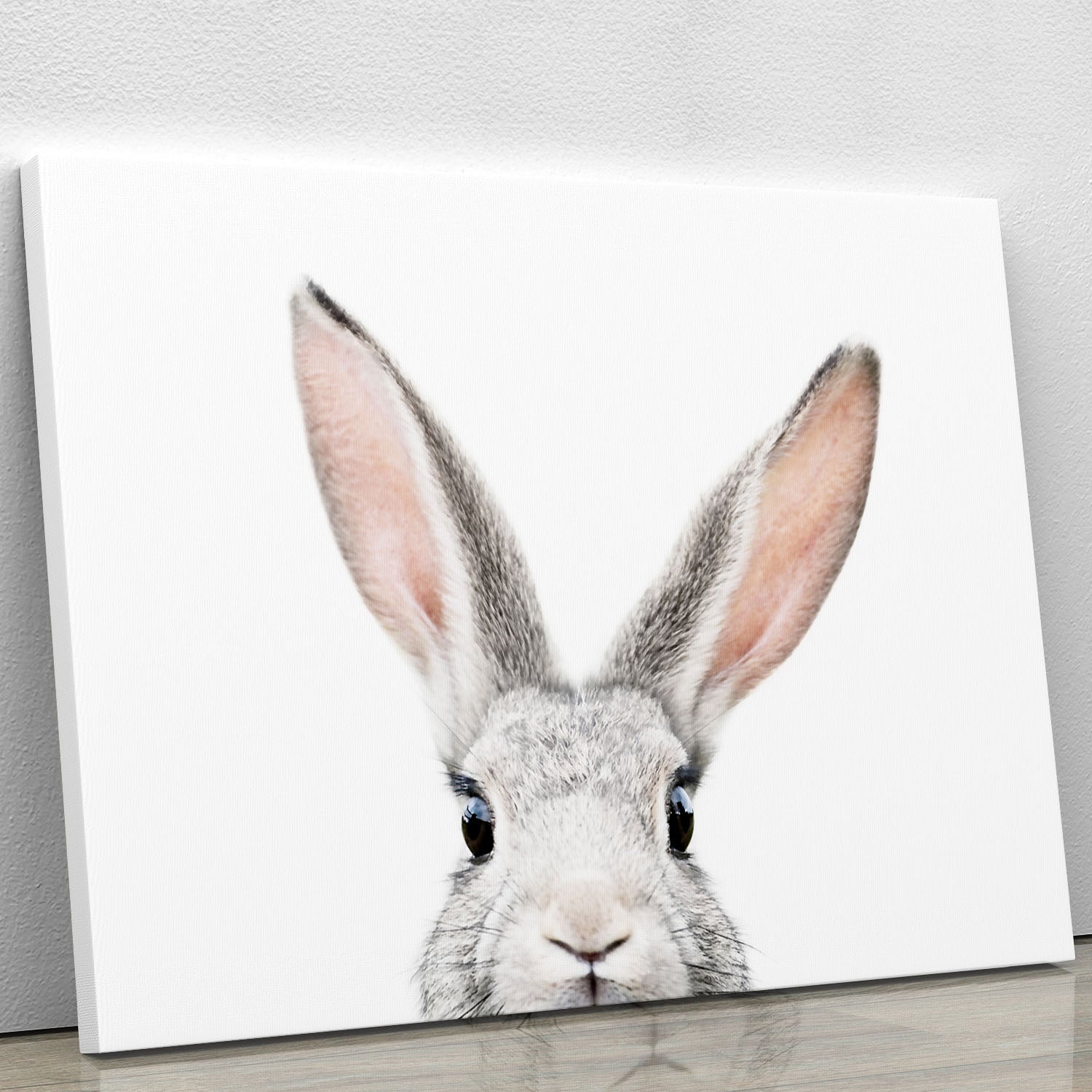 Peeking Bunny Canvas Print or Poster - 1x - 1