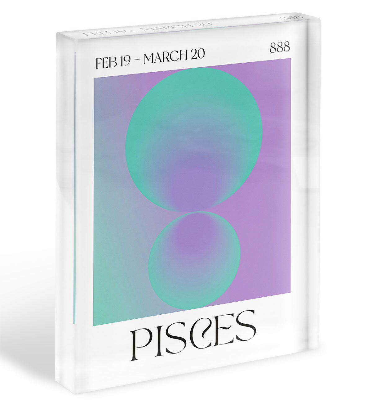 Pisces Celestial Dreams Art Acrylic Block - Canvas Art Rocks - 1
