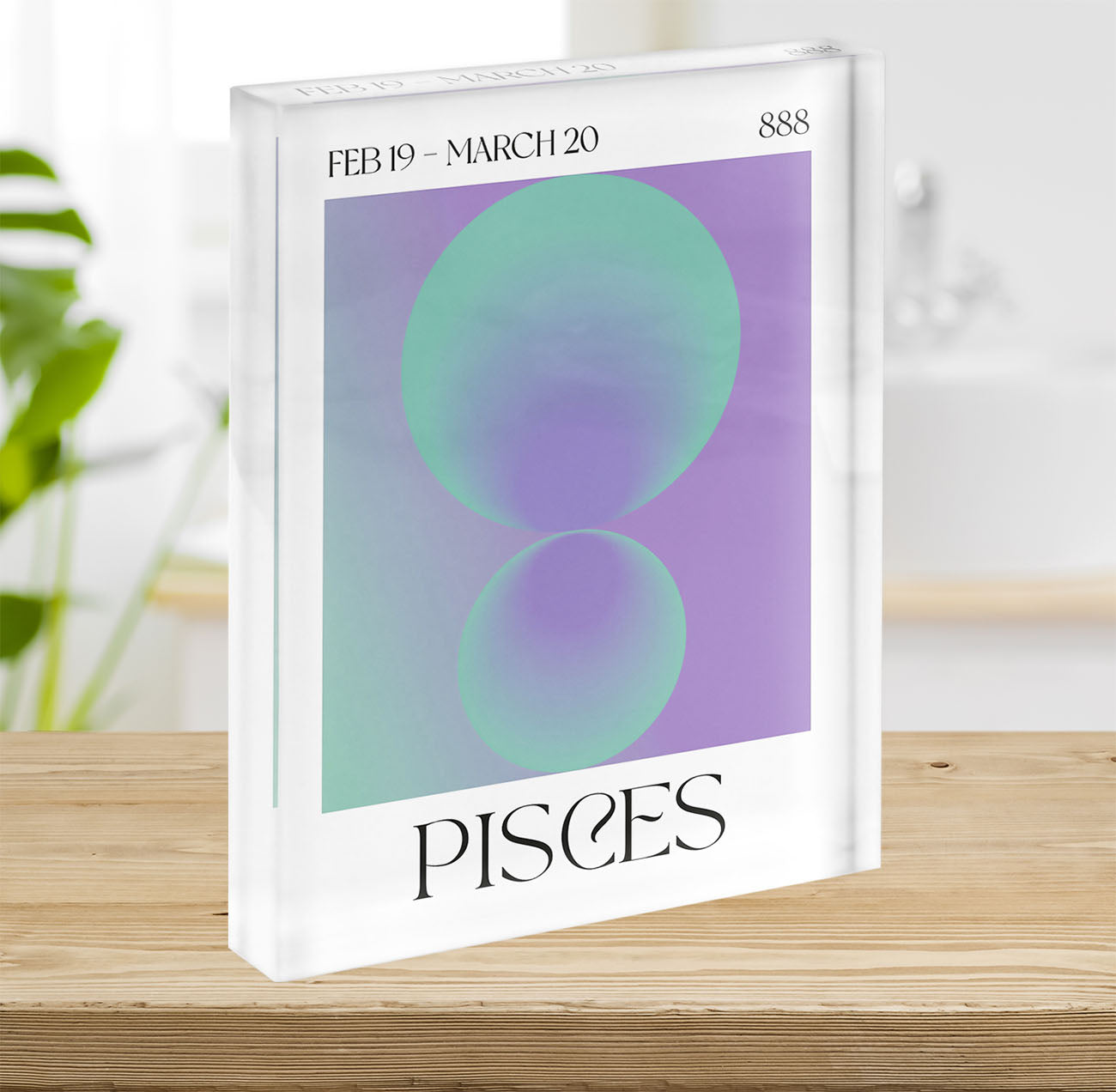 Pisces Celestial Dreams Art Acrylic Block - Canvas Art Rocks - 2