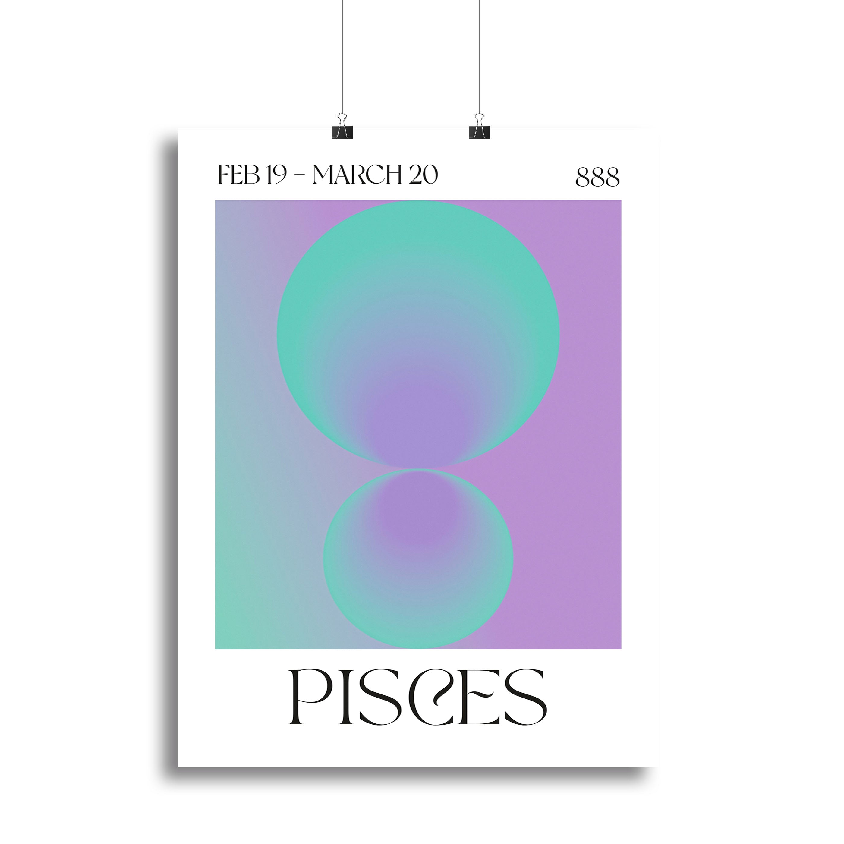 Pisces Celestial Dreams Art Canvas Print or Poster - Canvas Art Rocks - 2