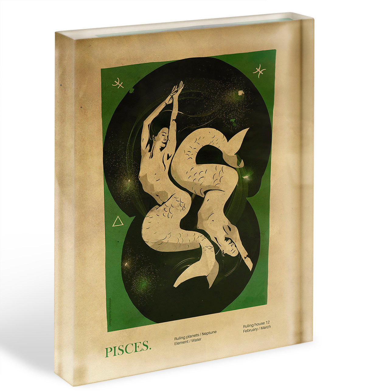 Pisces Celestial Dreams Poster Acrylic Block - Canvas Art Rocks - 1