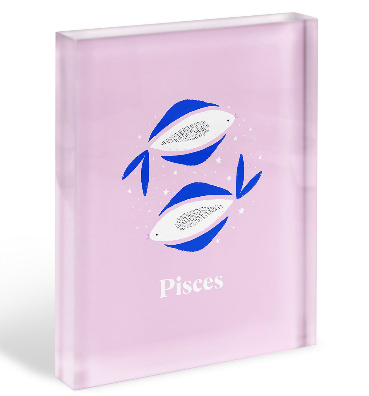 Pisces Inspirational Art Acrylic Block - Canvas Art Rocks - 1