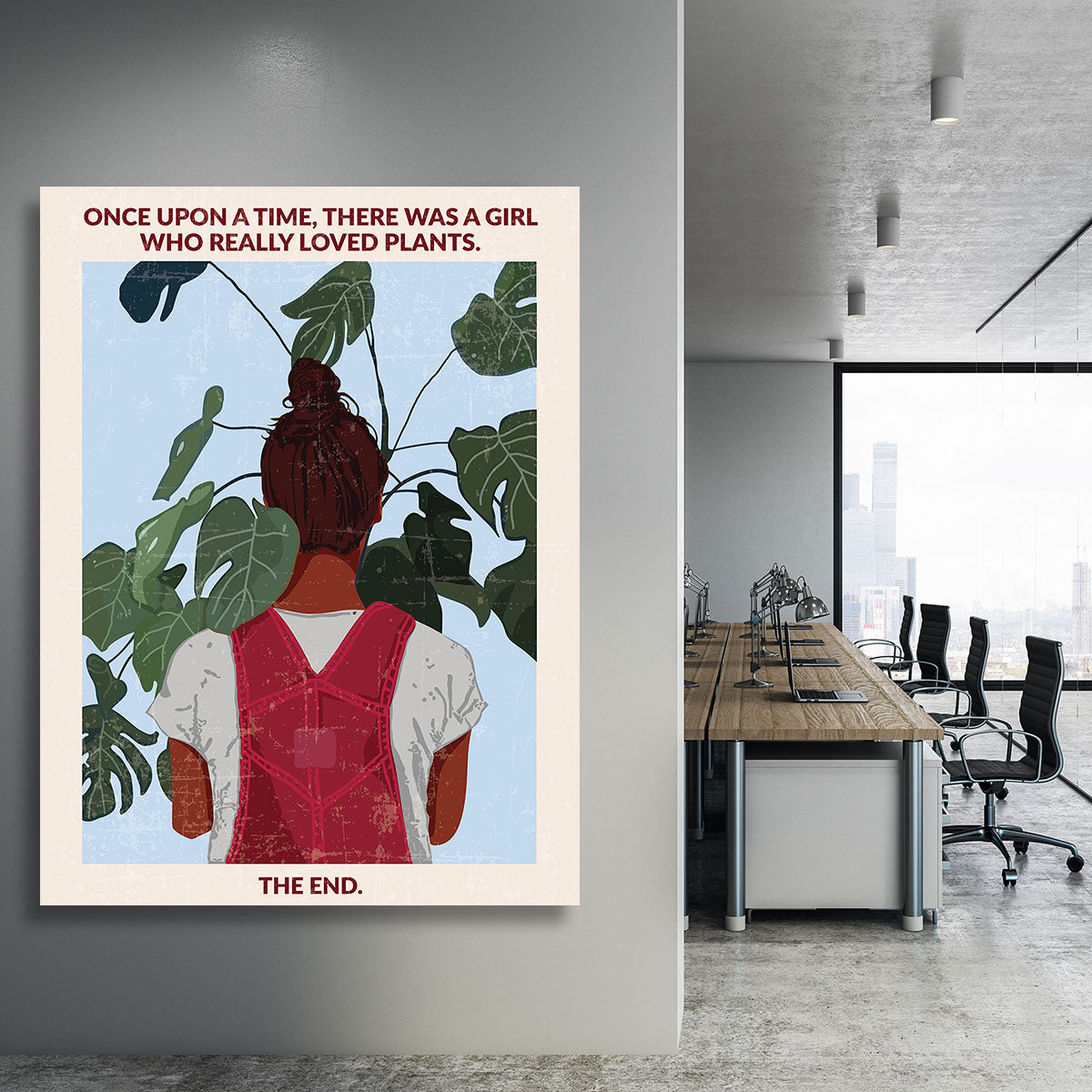 Plant Girl south Asian Canvas Print or Poster - 1x - 3