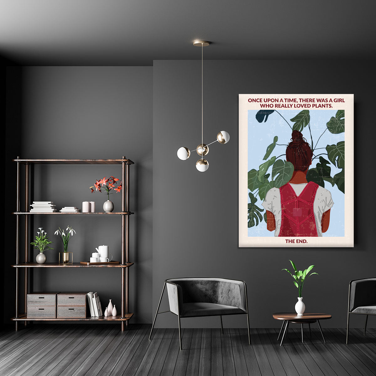 Plant Girl south Asian Canvas Print or Poster - 1x - 5