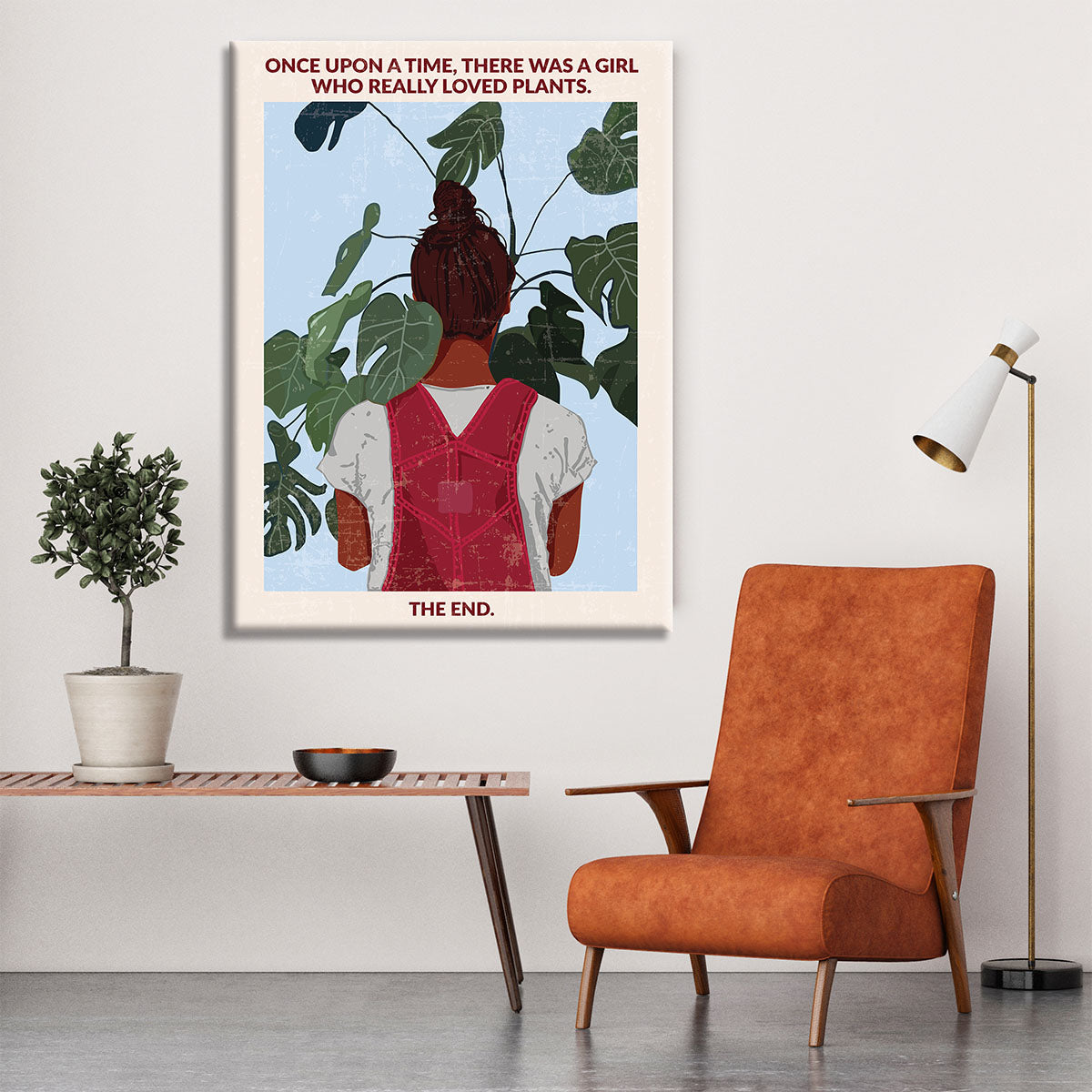 Plant Girl south Asian Canvas Print or Poster - 1x - 6