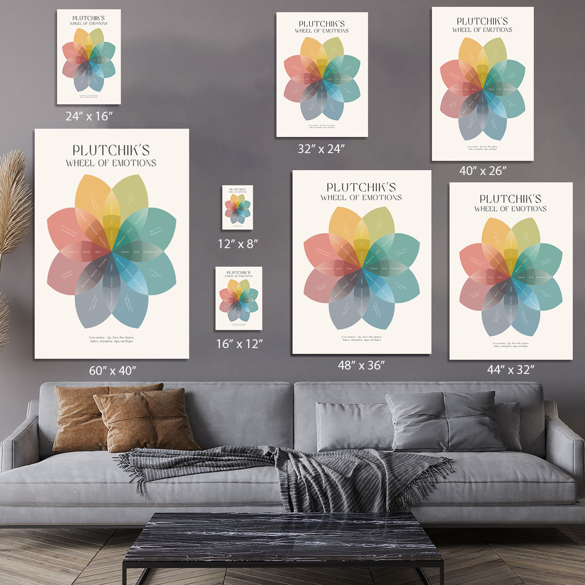 Plutchiks Wheel Of Emotions Canvas Print or Poster Canvas Art Rocks