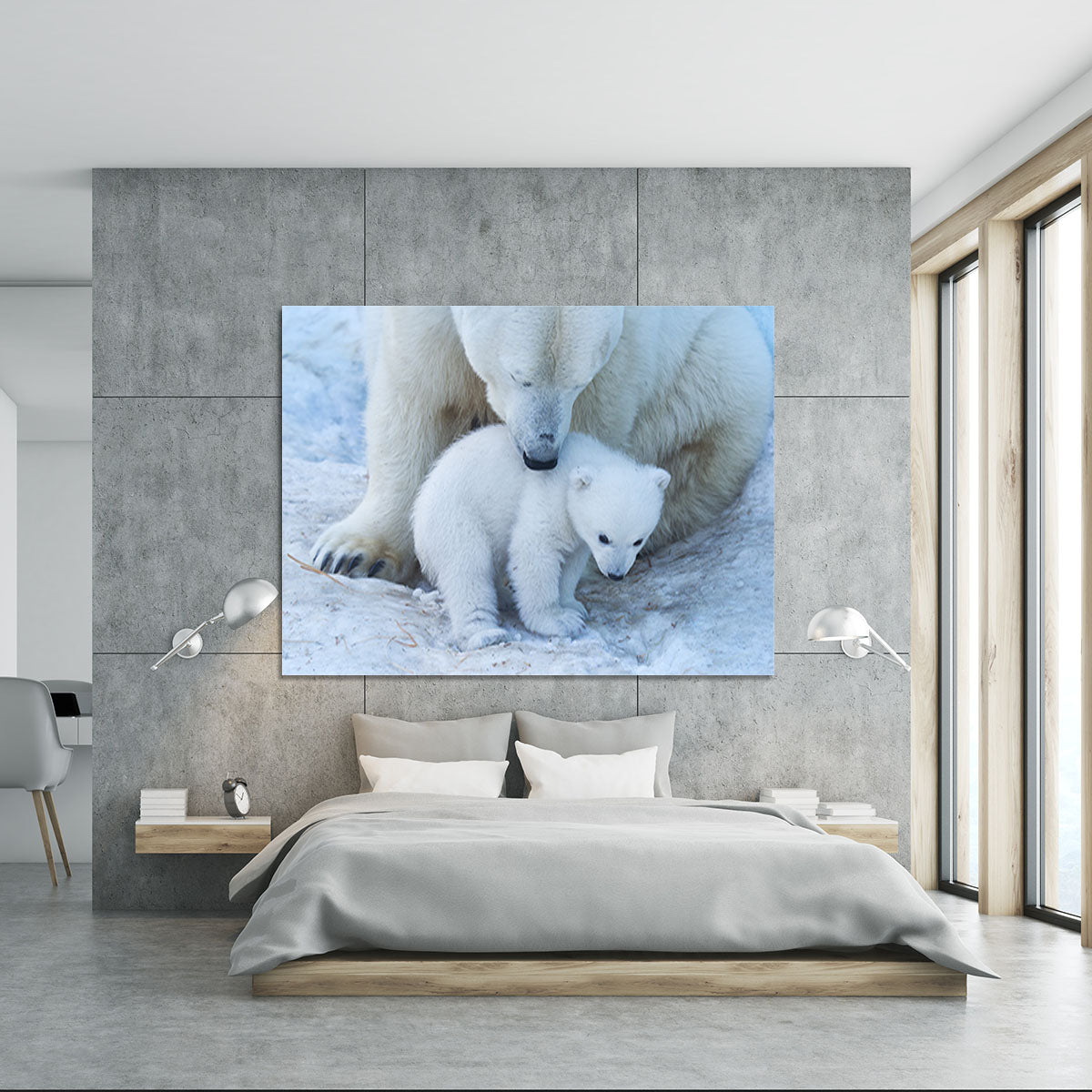 Polar bear Mother Canvas Print or Poster - 1x - 5