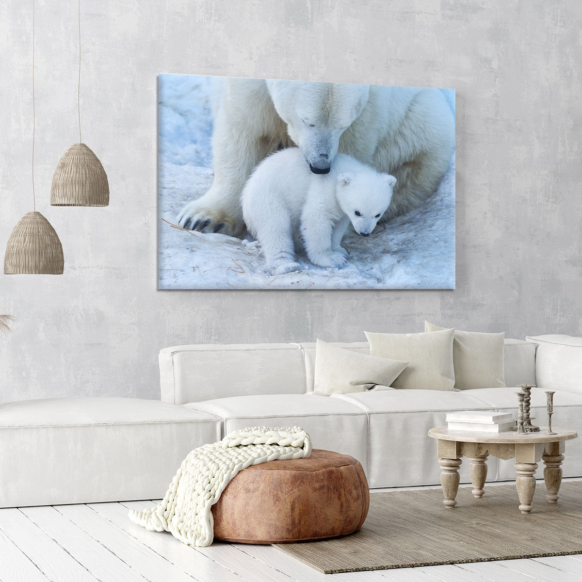 Polar bear Mother Canvas Print or Poster - 1x - 6