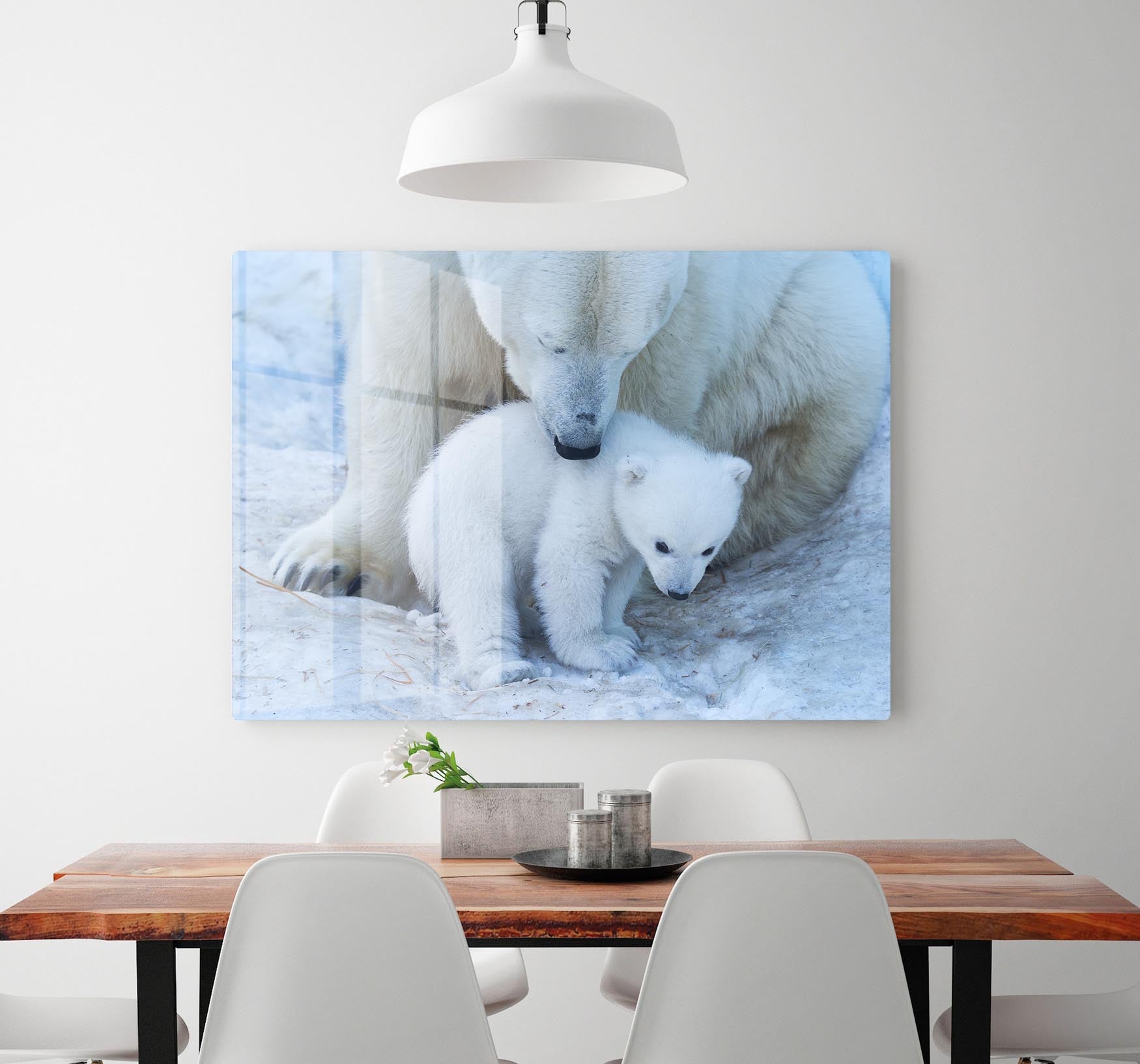 Polar bear Mother Acrylic Block - 1x - 2