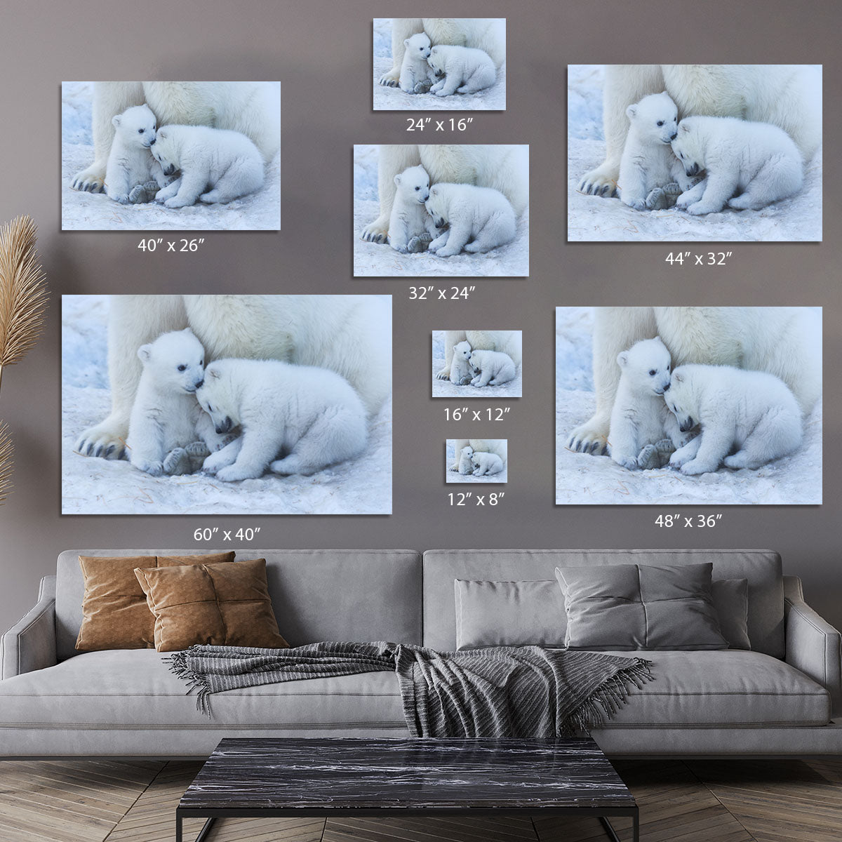 Polar bear cub Canvas Print or Poster - 1x - 7