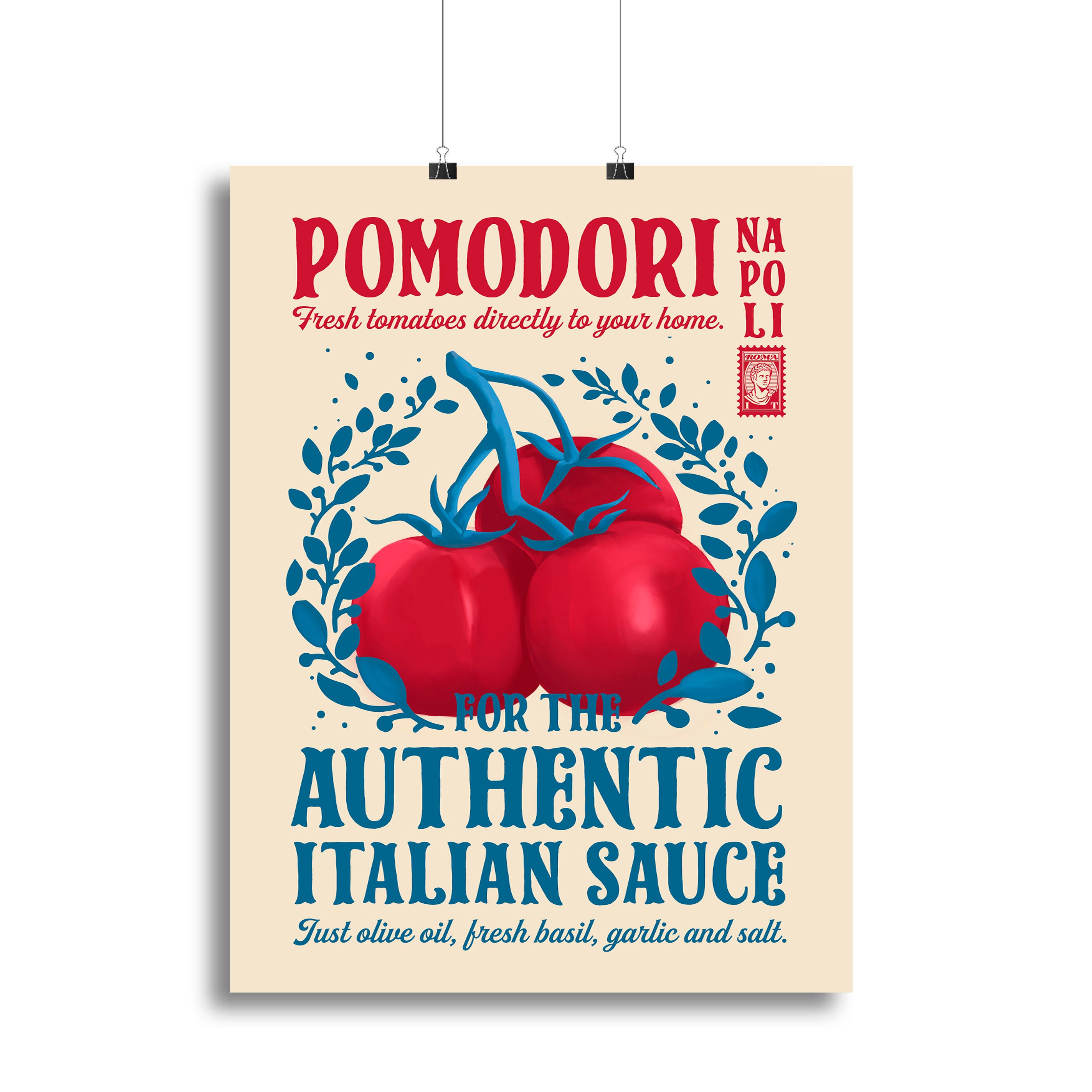 Pomodori Kitchen print Canvas Print or Poster - Canvas Art Rocks - 2