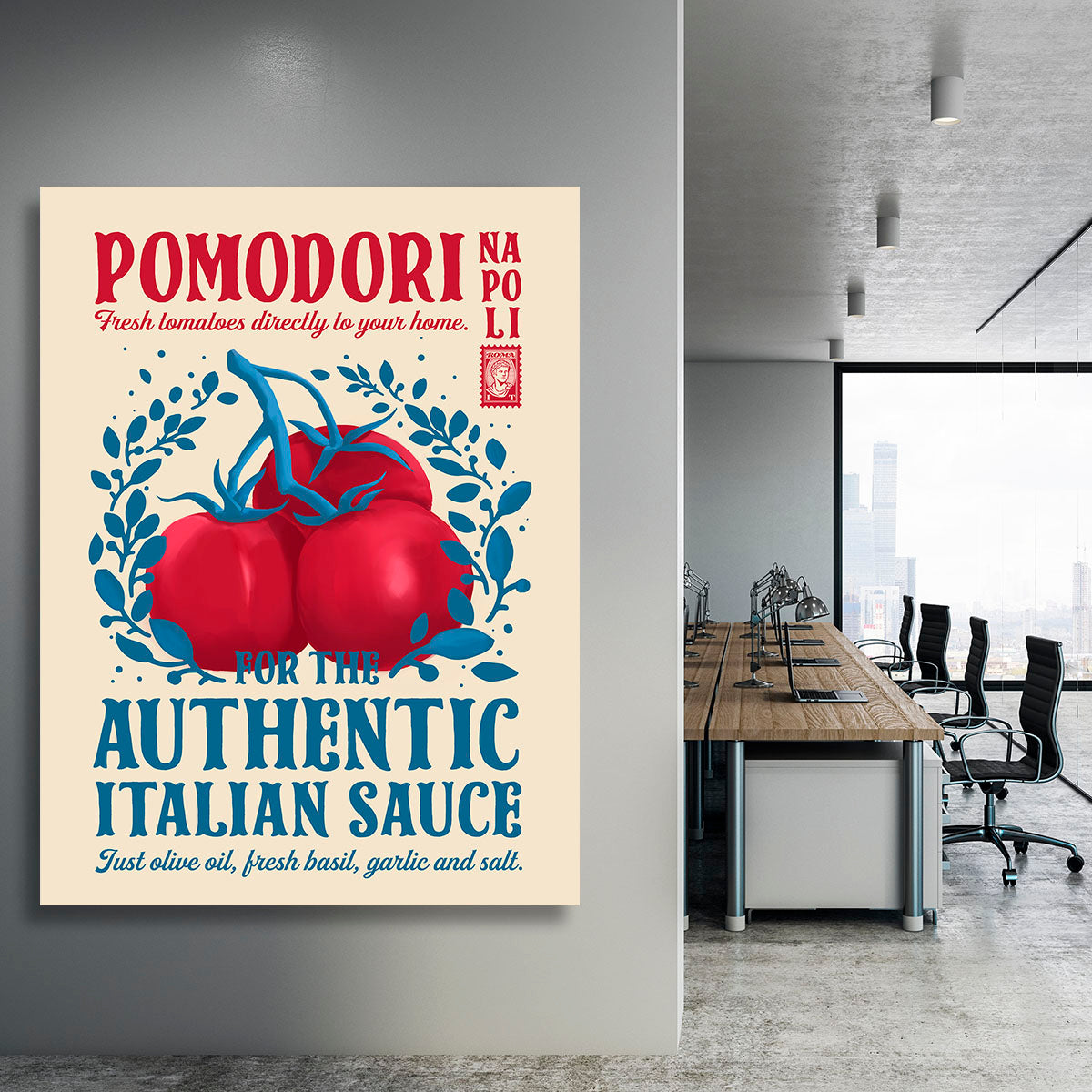 Pomodori Kitchen print Canvas Print or Poster - Canvas Art Rocks - 3