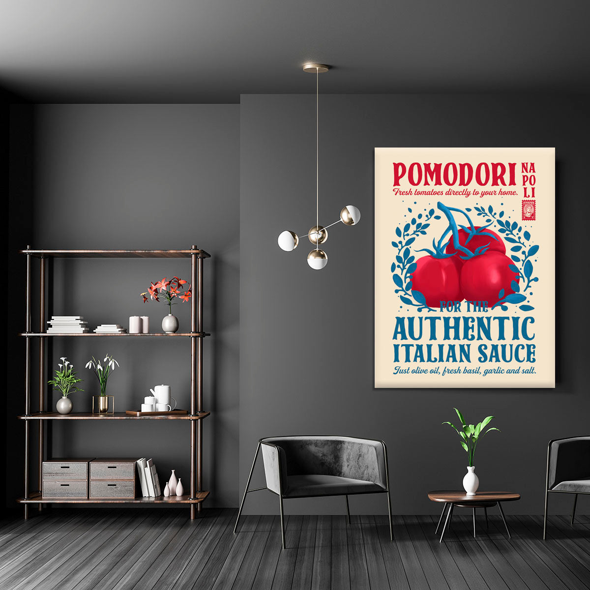 Pomodori Kitchen print Canvas Print or Poster - Canvas Art Rocks - 5