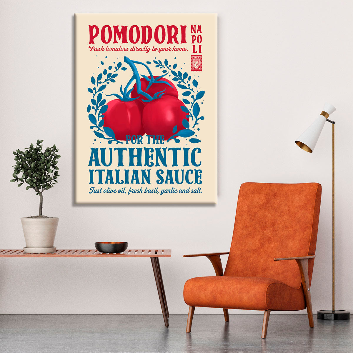 Pomodori Kitchen print Canvas Print or Poster - Canvas Art Rocks - 6