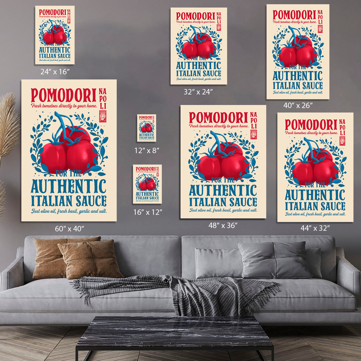 Pomodori Kitchen print Canvas Print or Poster - Canvas Art Rocks - 7