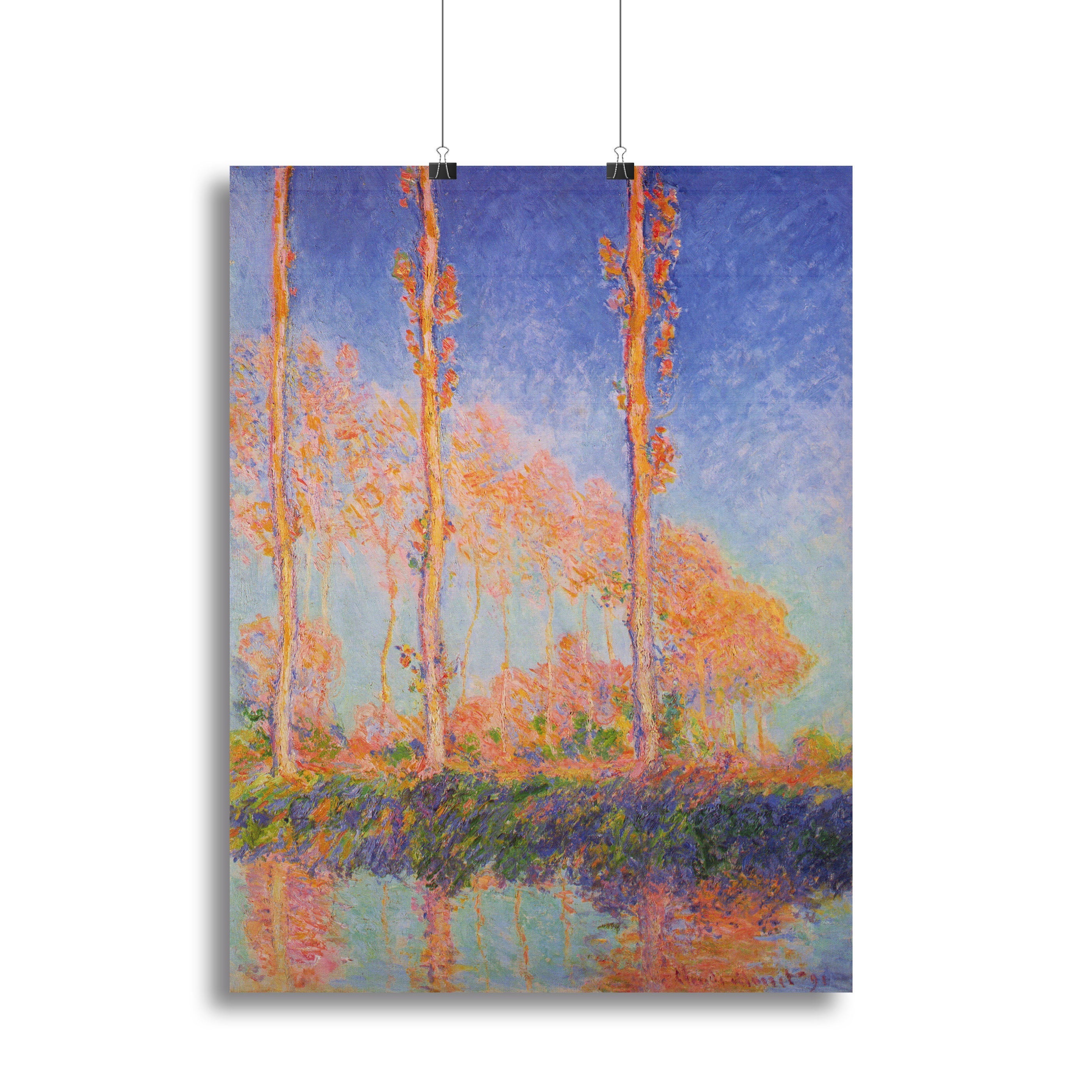 Poplars at Philadelphia by Monet Poster - Unframed