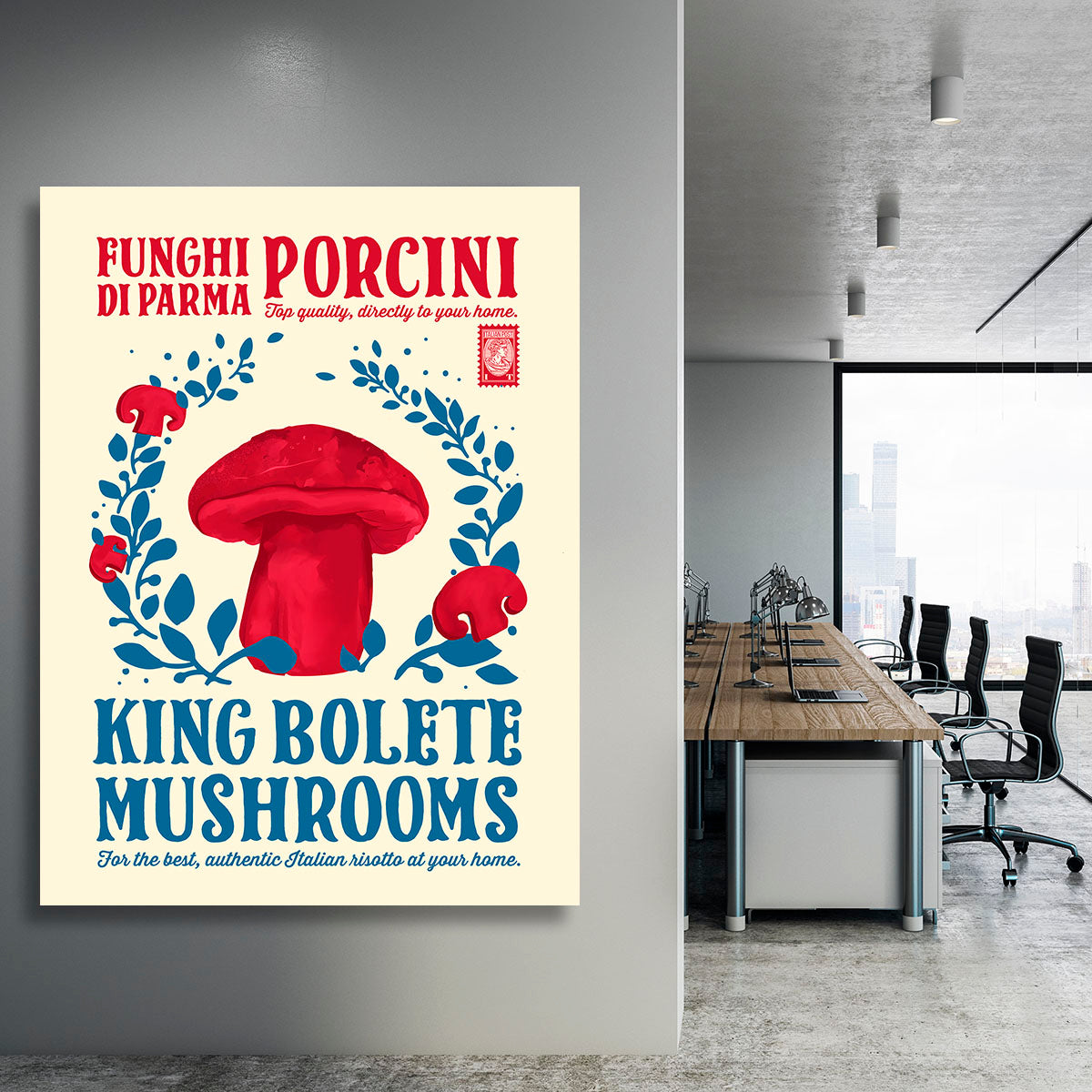 Porcini kitchen print Canvas Print or Poster - Canvas Art Rocks - 3