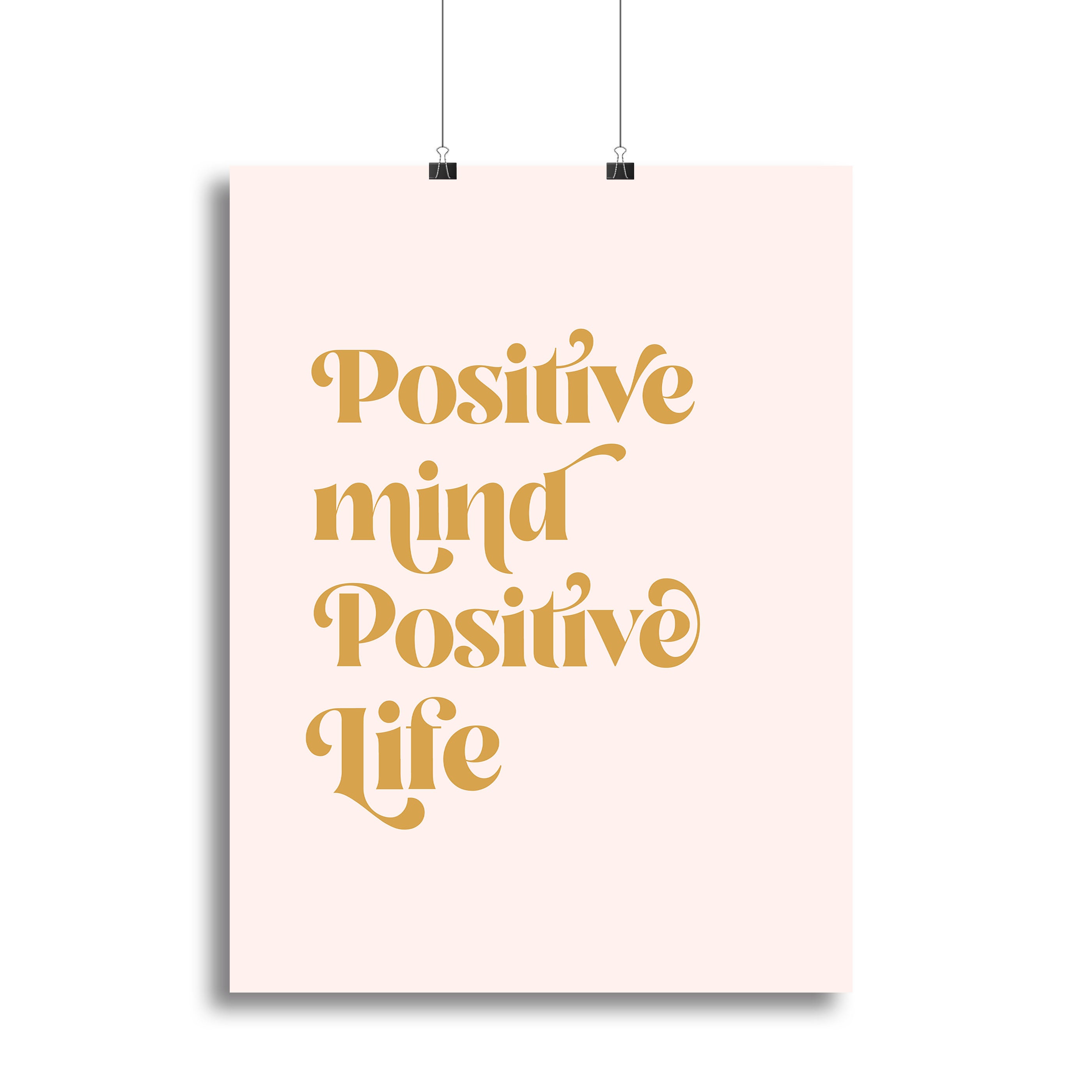 Positive Mind Positive Life Canvas Print or Poster - Canvas Art Rocks - 2