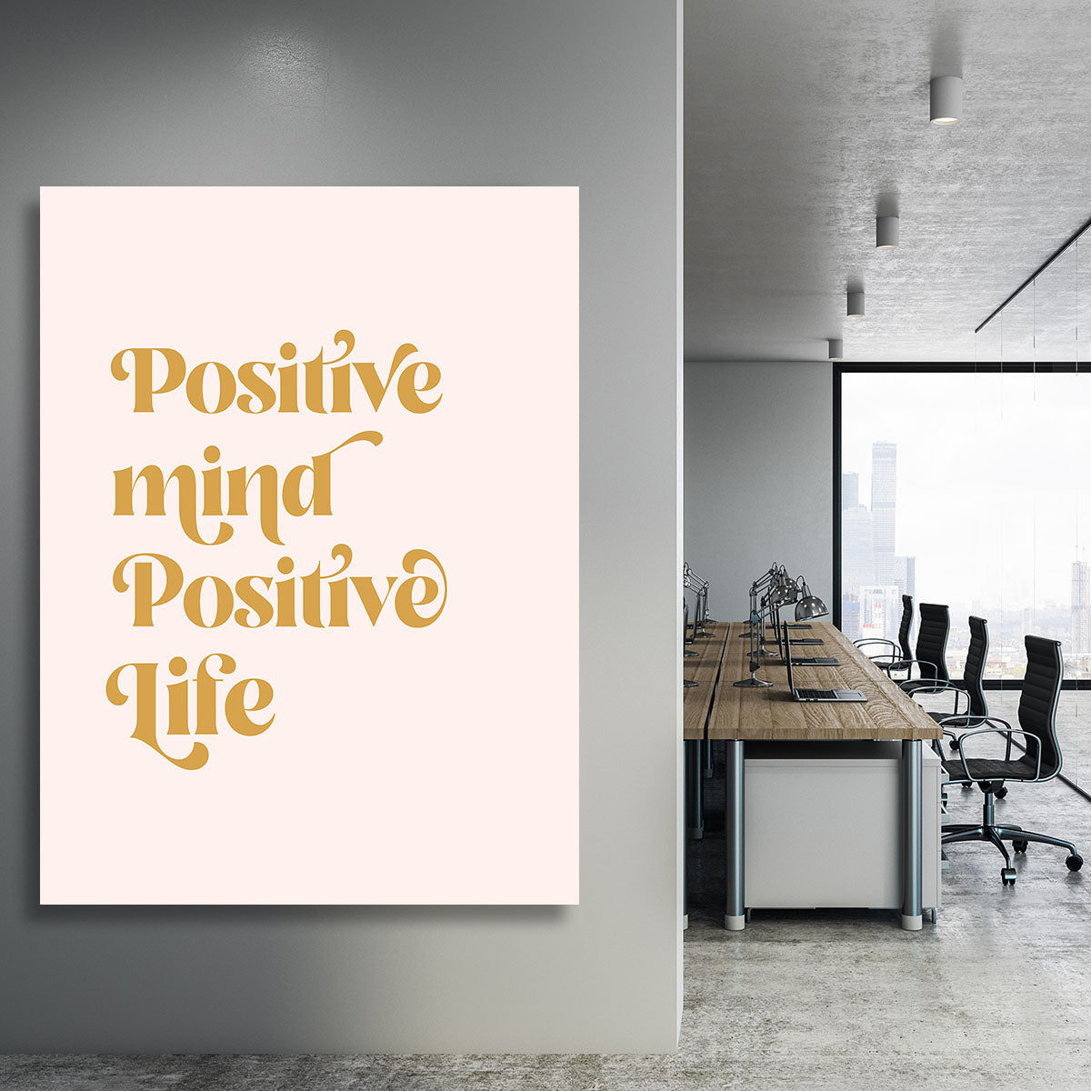 Positive Mind Positive Life Canvas Print or Poster - Canvas Art Rocks - 3