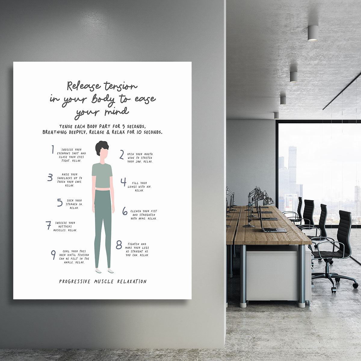 Progressive Muscle Relaxation Canvas Print or Poster - Canvas Art Rocks - 3