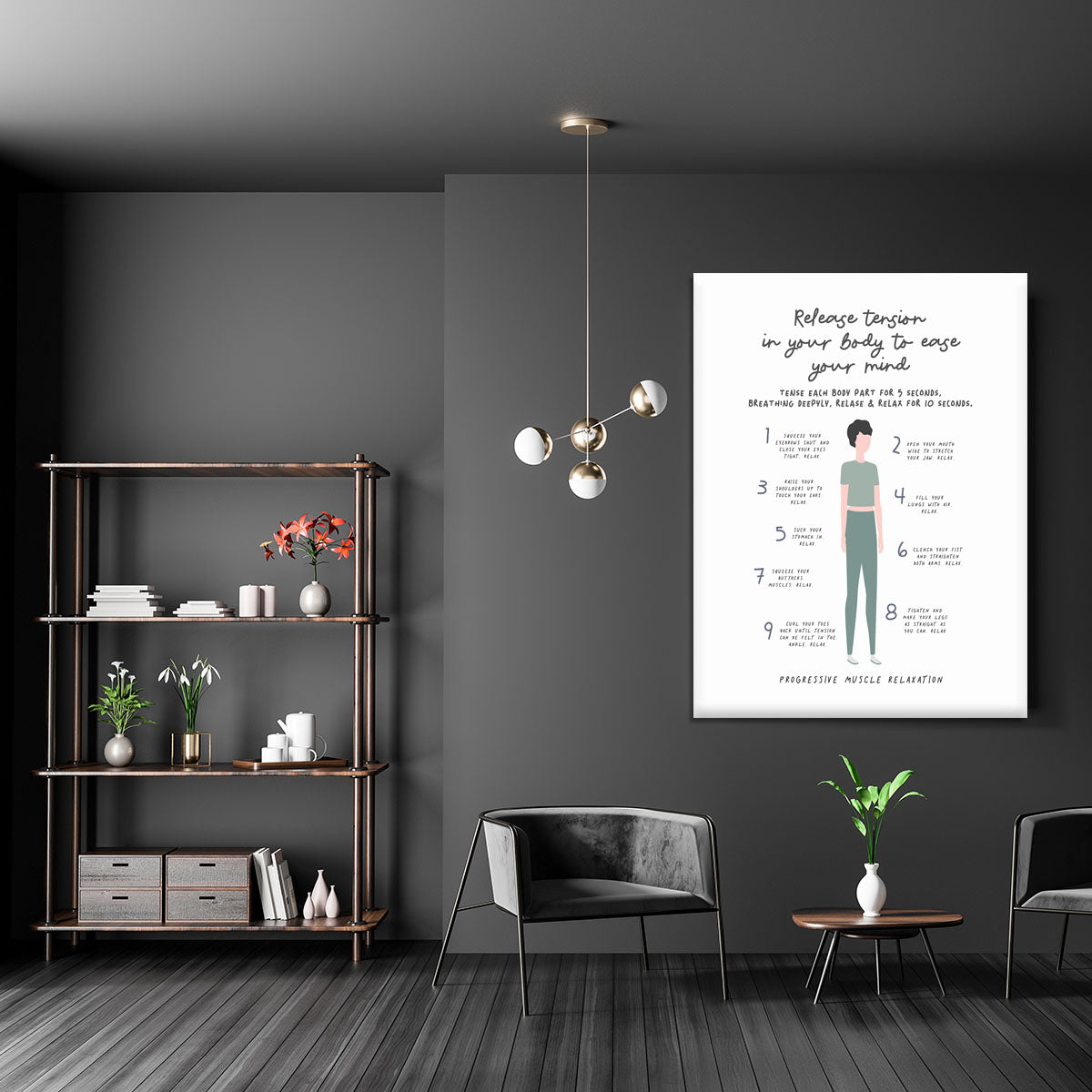 Progressive Muscle Relaxation Canvas Print or Poster - Canvas Art Rocks - 5